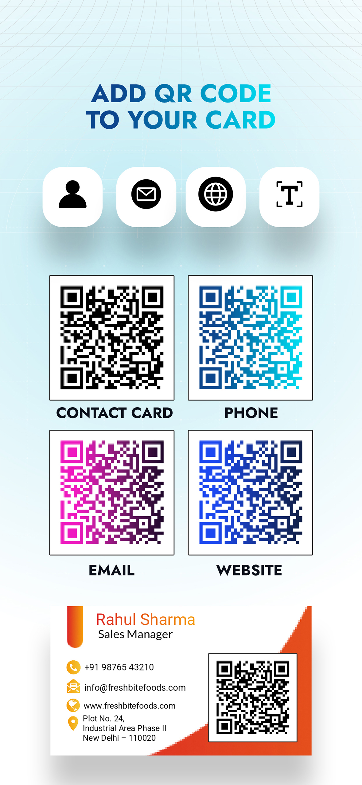 Business Card Folio graphics and sticker design tools